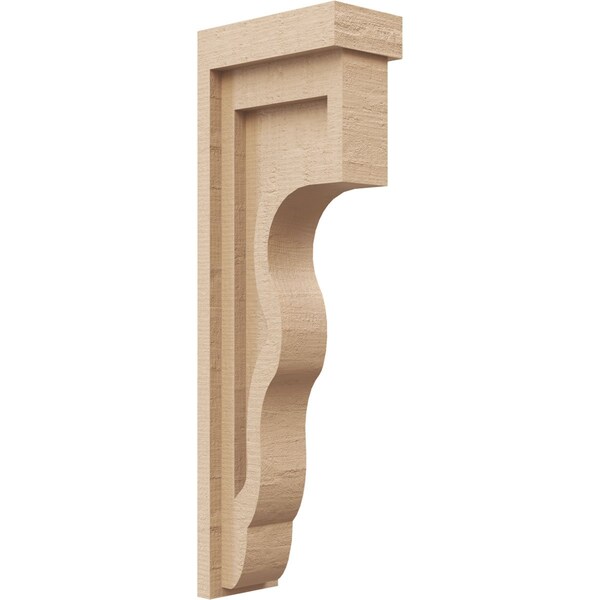 Ekena Millwork 3"W x 6"D x 18"H Thin Highland Rough Cedar Woodgrain TimberThane Corbel, Primed Tan CORUR03X06X18HLDRCPR - main